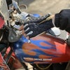 CHOPPERS ハーフフィンガー グローブ ダイヤステッチ ブラック/ホワイト 8