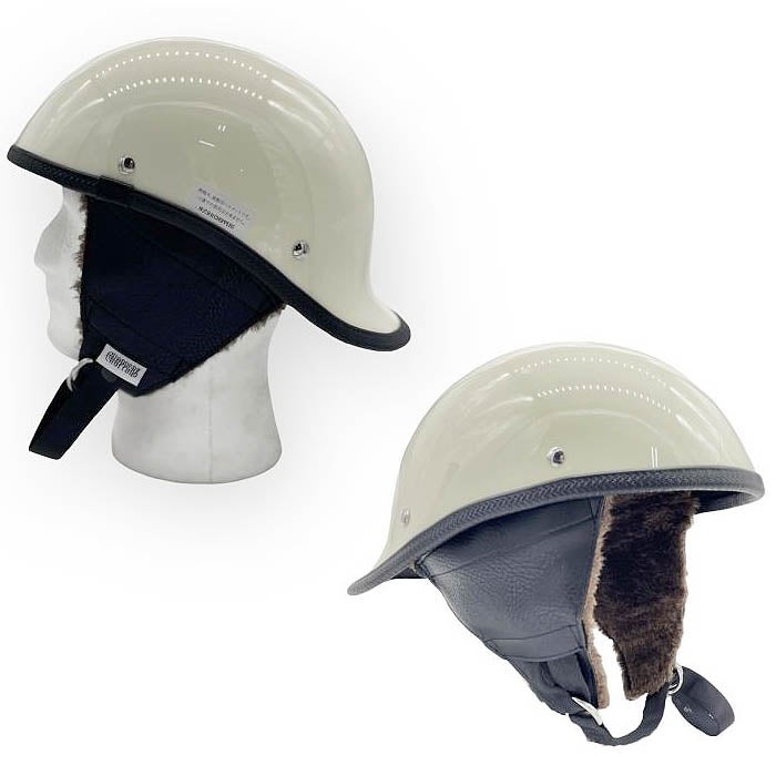 CHOPPERS オリジナル ハーフヘルメット用 耳当て ダークブラウン短毛