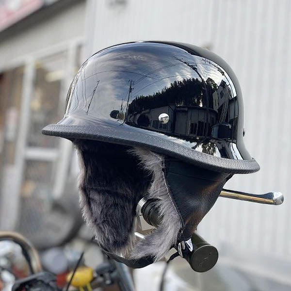 CHOPPERS オリジナル ハーフヘルメット用 耳当て シルバー長毛 2