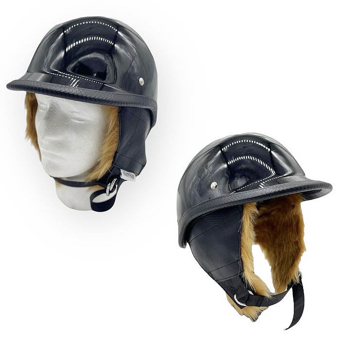CHOPPERS オリジナル ハーフヘルメット用 耳当て ブラウン長毛
