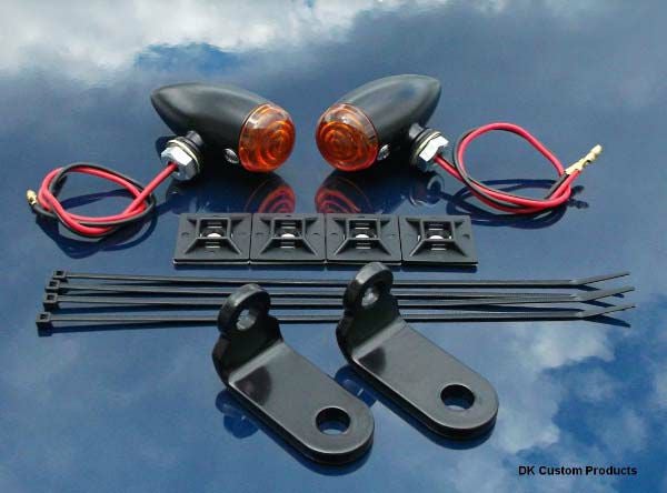 DKcustom ビレット　ターンシグナル＆リロケーションキット　ブラック-01