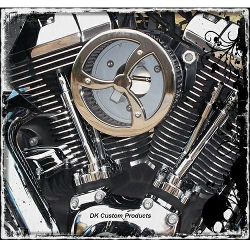 DKcustom クロームサイクロン ハイフロー587 エアクリーナー (Premium Breather)-01