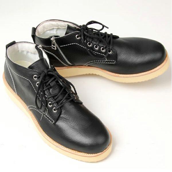 【DEGNER/デグナー】牛革スニーカーブーツ (黒)-01