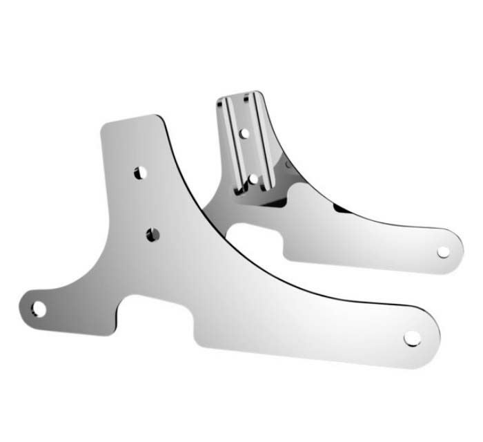 シーシーバーサイドプレート　リジッドマウント　クローム スポーツスターXL1200／XL883-01