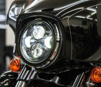 LED 7インチ・ヘッドライト [ブラック] ツーリング、FLナセル、'12 FLD用-01