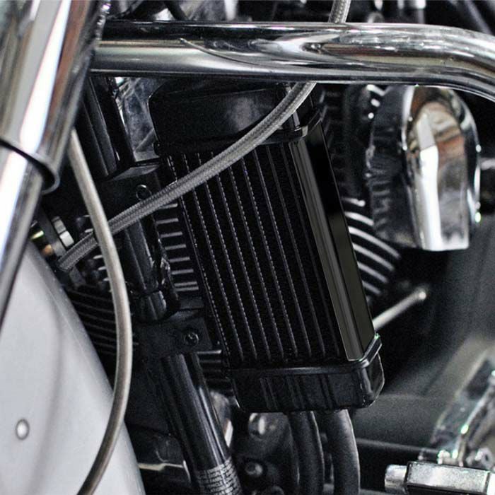 jaggオイルクーラー バルブ付き　ハーレーエボ ワイド縦10列オイルクーラー |ハーレーパーツ専門店 HDパーツ