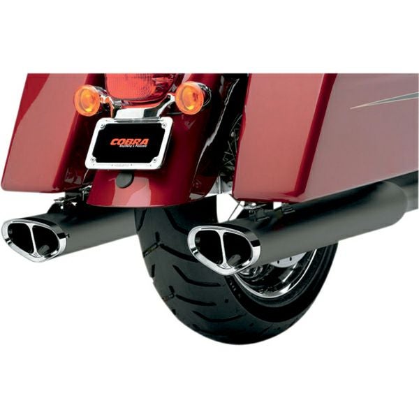 COBRA Tri-Oval スリップオンマフラー ブラック-01