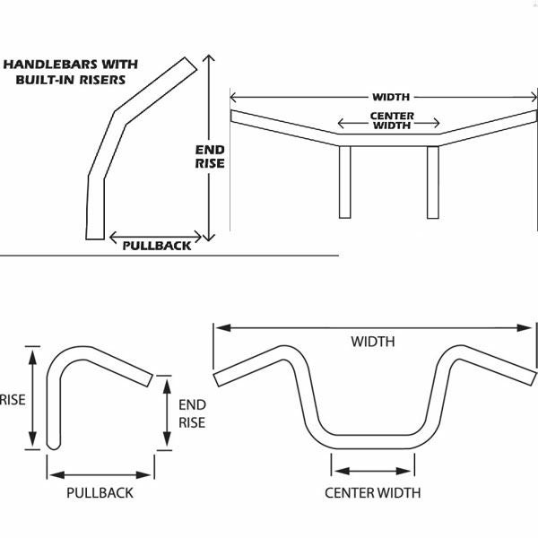 Drag Specialties 1インチ ハンドルバー 16インチ エイプハンガー ブラック-02