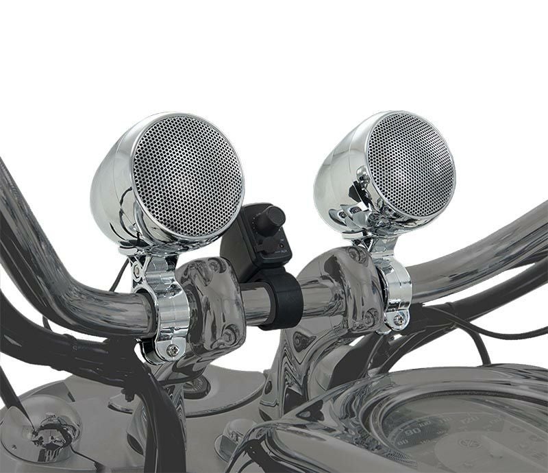 ブルートゥース対応　ハンドルマウント防水スピーカーシステム　クローム-02