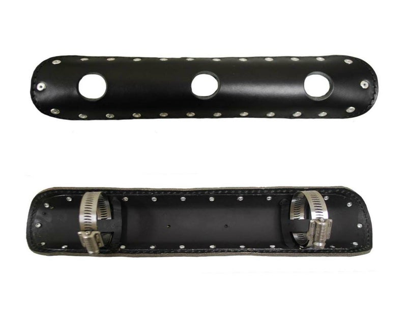 La Rosa Design マフラーヒートシールド 12インチ　ブラック サークルカット-01