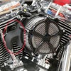 Paul Yaffe's Bagger Nation スロットルボディーカバー ラウンドタイプエアクリーナー用-01