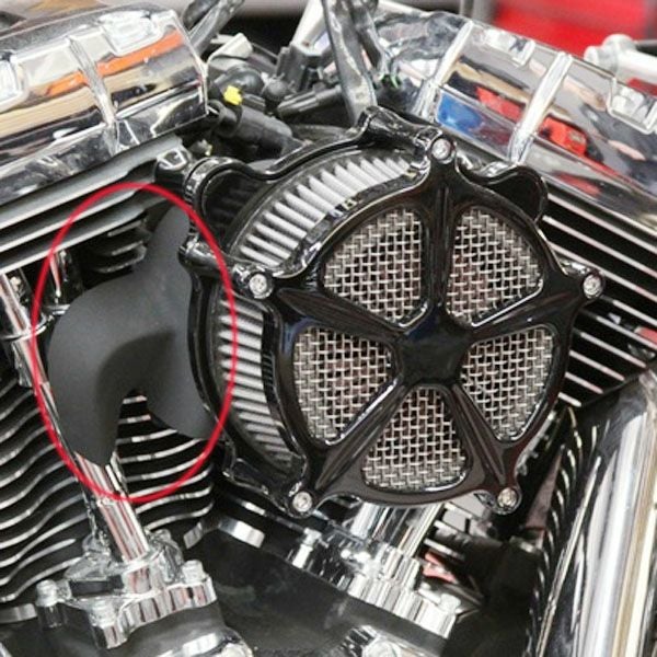 Paul Yaffe's Bagger Nation スロットルボディーカバー ラウンドタイプエアクリーナー用-01
