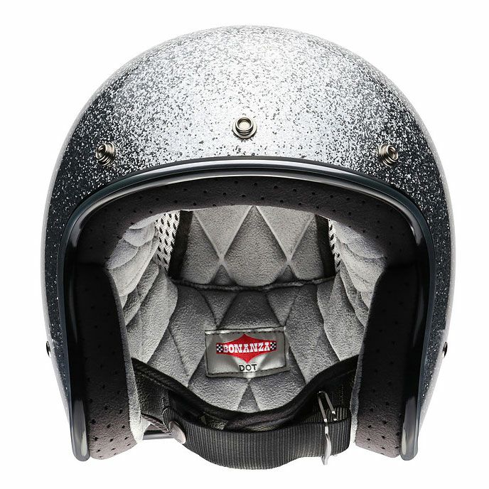 BILTWELL(ビルトウエル)「BONANZA」ジェットヘルメット シルバー-01