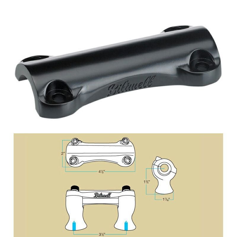 BILTWELL DOG BONE トップクランプ ブラック-02