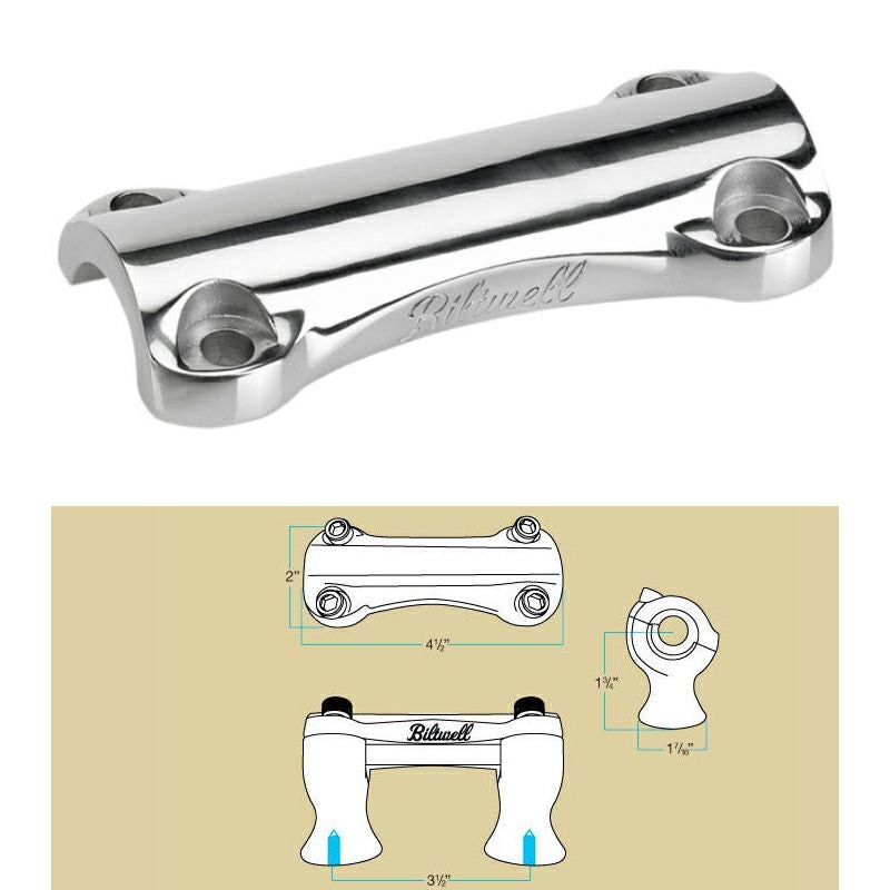 BILTWELL DOG BONE トップクランプ ポリッシュ-02