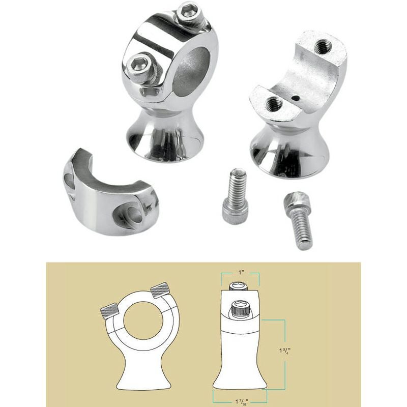 BILTWELL SLIMLINEライザー 1-3/4 Rawpolish-02