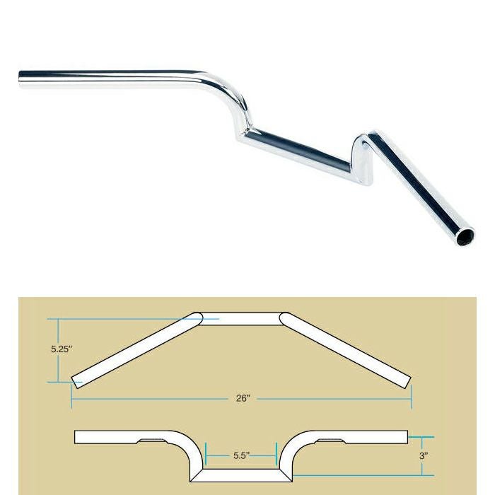Biltwell Mustache ハンドル クローム-02