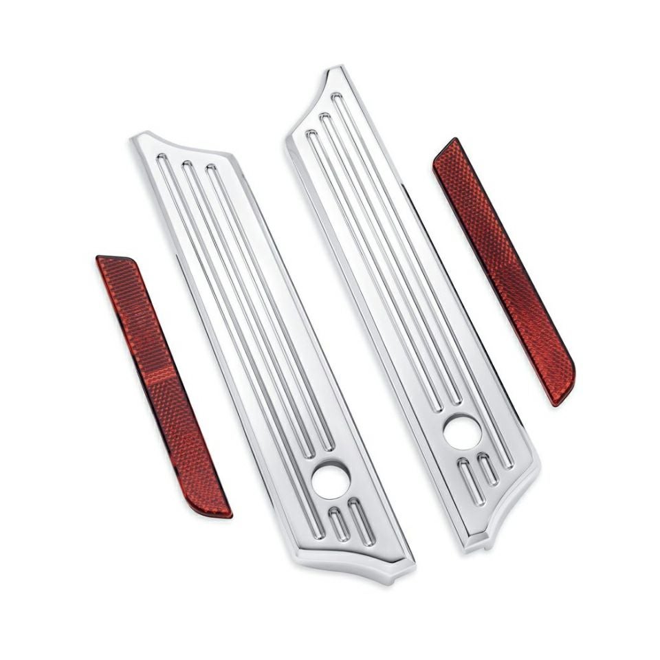 ビレット・サドルバッグヒンジカバー エッジカット クローム-01