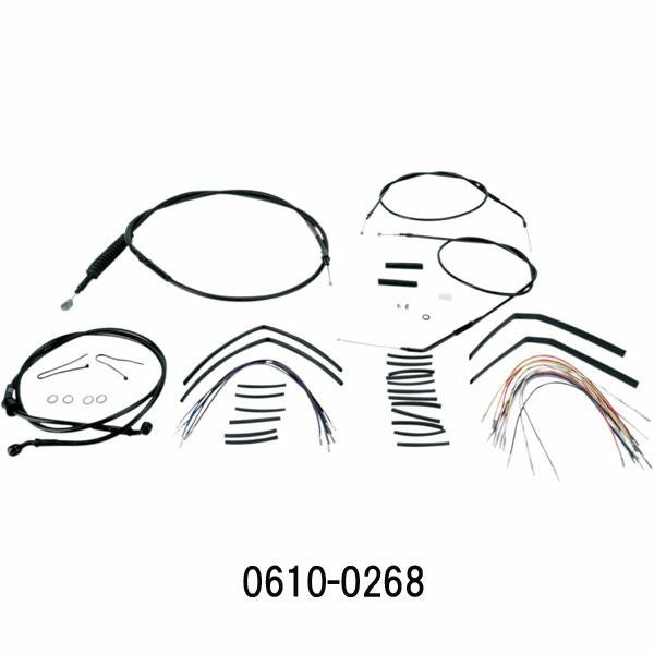 Burly エイプハンドル用　ケーブルラインキット　スポーツスター 2004～2006-02