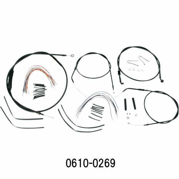 Burly エイプハンドル用　ケーブルラインキット　スポーツスター 2004～2006-03