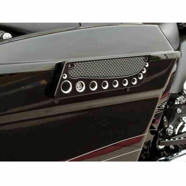 Precision Billet Teardrop サドルバッグラッチ ブラック-01