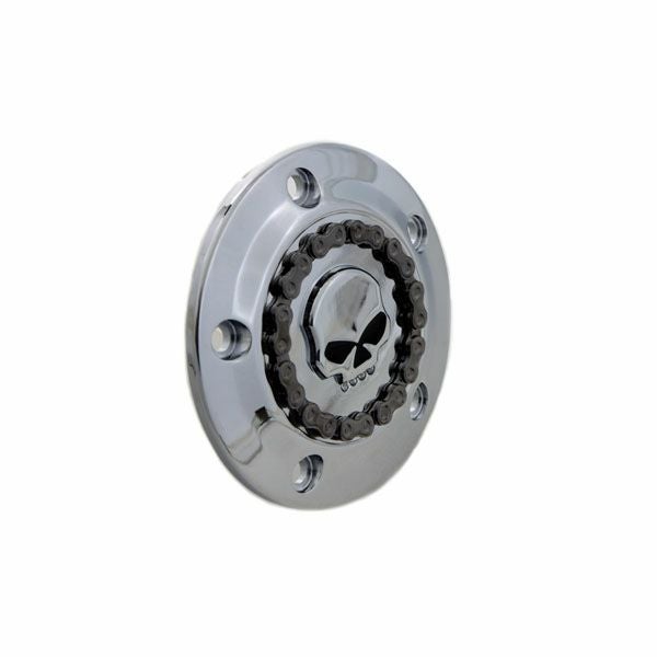 V-Twin スカル&チェーン ポイントカバー クローム 1999～2017 ツインカム-02