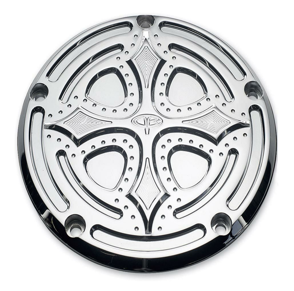 Precision Billet ダービーカバー Darkside クローム　ハーレー、ツインカムエンジン用-01