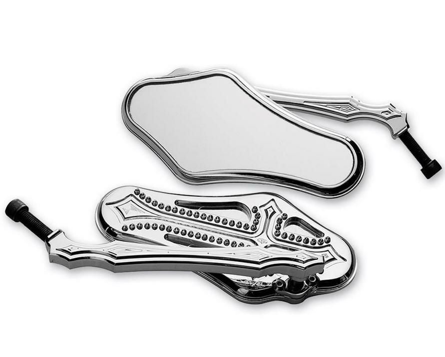 Precision Billet Darkside ビレットミラー クローム-01