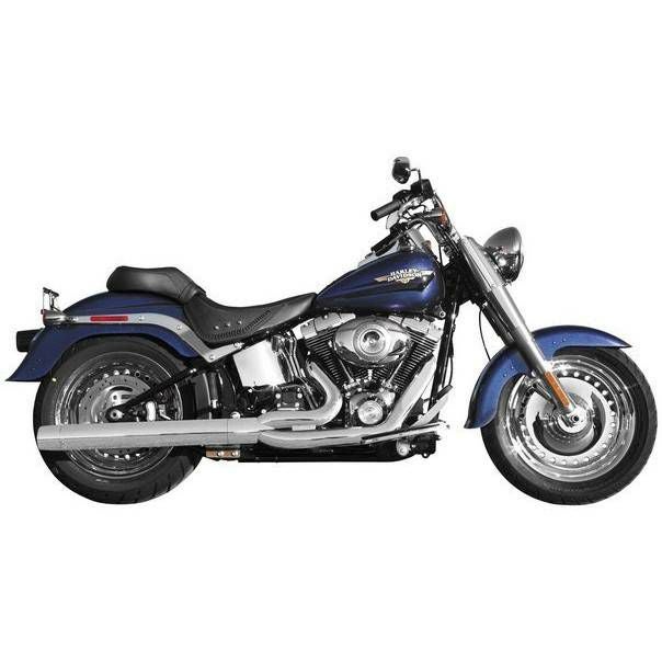 RUSH 2-in-1 2.25インチバッフル付 フルエキゾースト・マフラー FULL SYSTEMS クローム-01