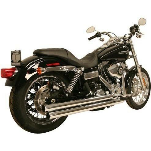 RUSH FULL SYSTEMS LONG StraightCut クローム FOR '91-'05 DYNA-02