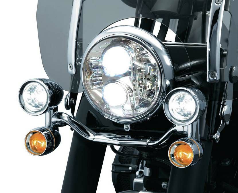 WMW LED 7インチ・ヘッドライト　クローム　ツアラー、FLソフテイル,FLD用-01