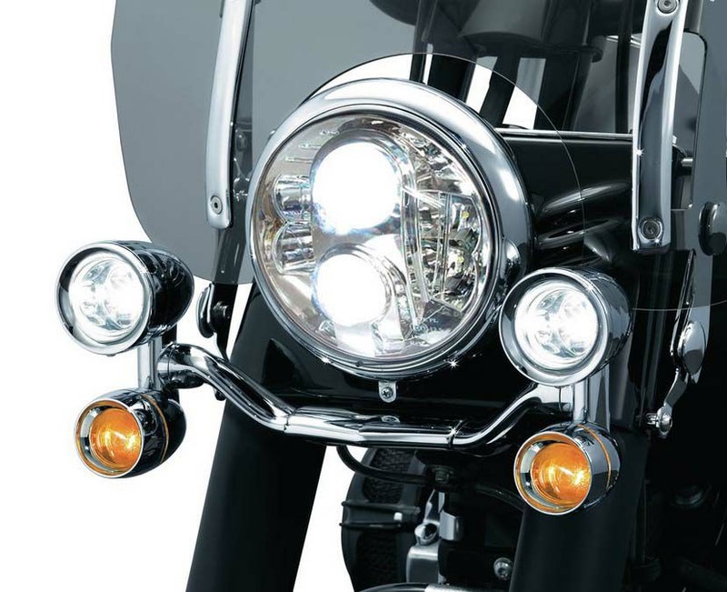 WMW LED 7インチ・ヘッドライト　クローム　ツアラー、FLソフテイル,FLD用-01