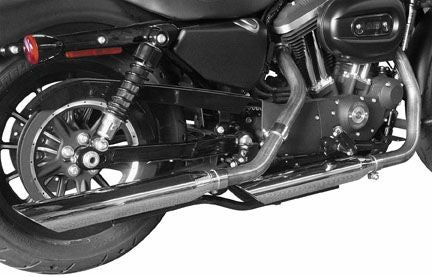 CYCLE SHACK '14以降スポーツスター用 3インチ ドラッグパイプ　スリップオン スラッシュダウンマフラー-01