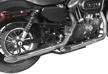 CYCLE SHACK '14以降スポーツスター用　2.5インチ ドラッグパイプ　スリップオン バロンスライスマフラー-01