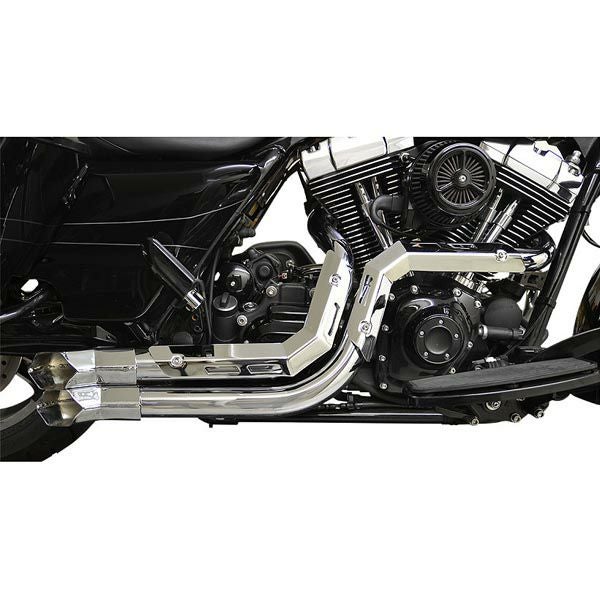 LA Choppers Fusion エキゾーストシステム　クローム/クロームシールド/クロームエンドチップ-01