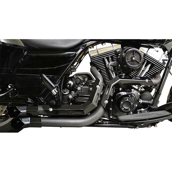 LA Choppers Fusion エキゾーストシステム　ブラック/ブラックシールド/ブラックエンドチップ-01