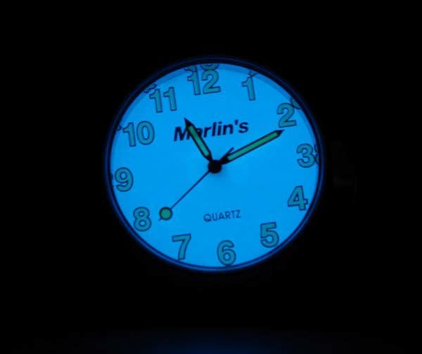 Marlin's 防水時計ハンドルバーマウント・ホワイトフェイス-03