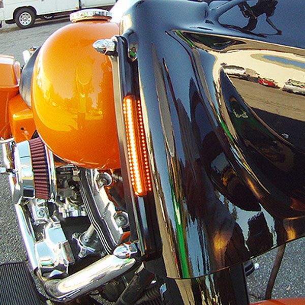 HOGWORKZ カスタム LEDウインカー FLHX、FLHT用 クローム |ハーレー