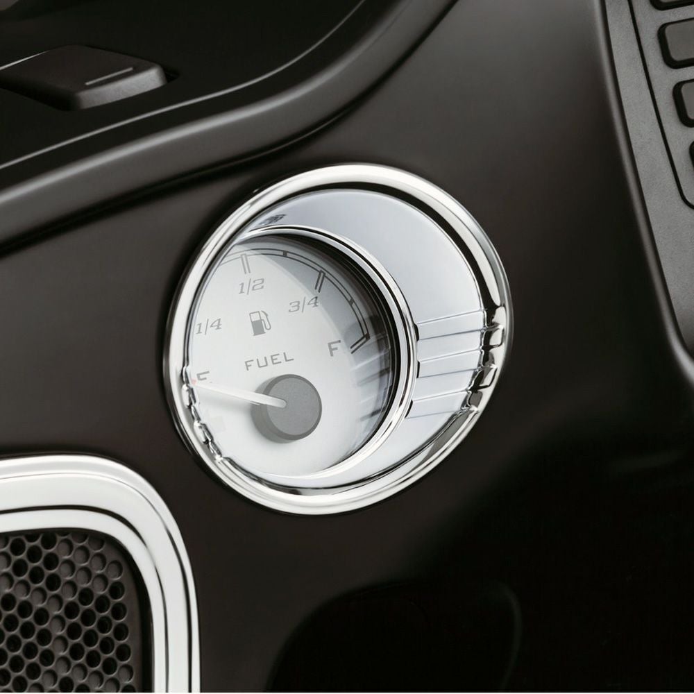 クリアキン Tri-Line フューエル、ボルテージ ゲージベゼル　クローム-02