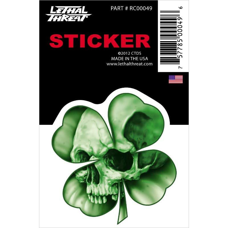デカール FOUR LEAF CLOVER SKULL-01