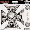 デカール GREY SKULL CROSS-01