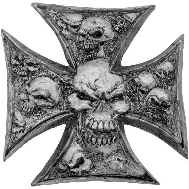 デカール IRON CROSS SKULL 3D EMBLEM-01