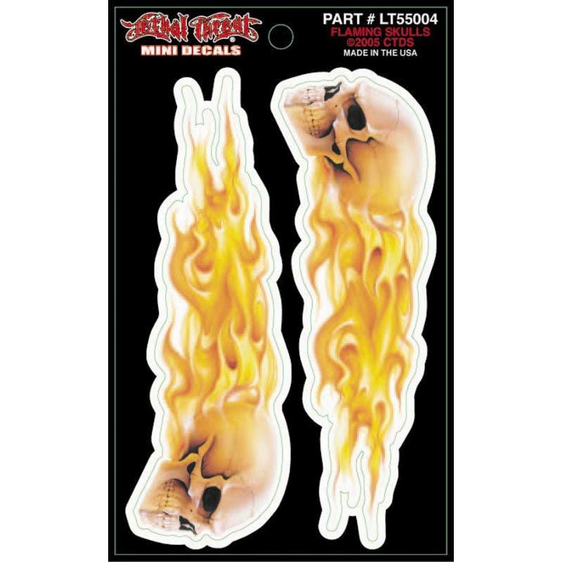 デカール FLAMING SKULLS-01