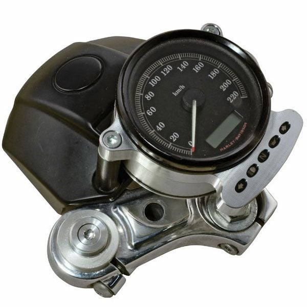 FREE SPIRITS スピードメーター　カフェレーサー　マウントブラケット　シルバーアルマイト-02