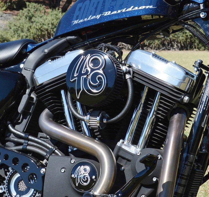 Precision Billet 48Special エアークリーナーカバー ブラック-01