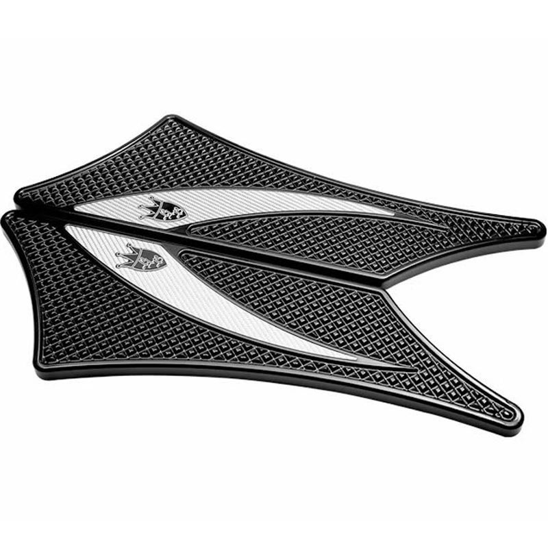 Precision Billet Carbon Tech フロアボード ブラック/シルバーカーボン-01