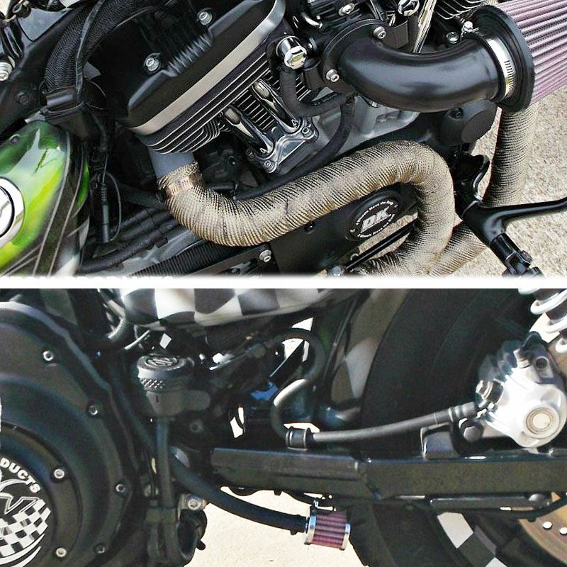スポーツスター用エアクリーナー ブリーザーキット｜ハーレーカスタム