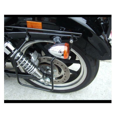 スライドレール一体型サドルバッグサポート　左側　ブラック-01