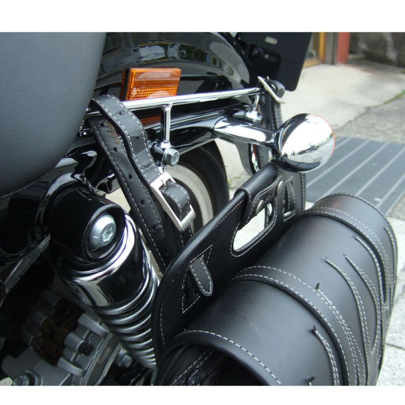 スライドレール一体型サドルバッグサポート　左側　クローム-01