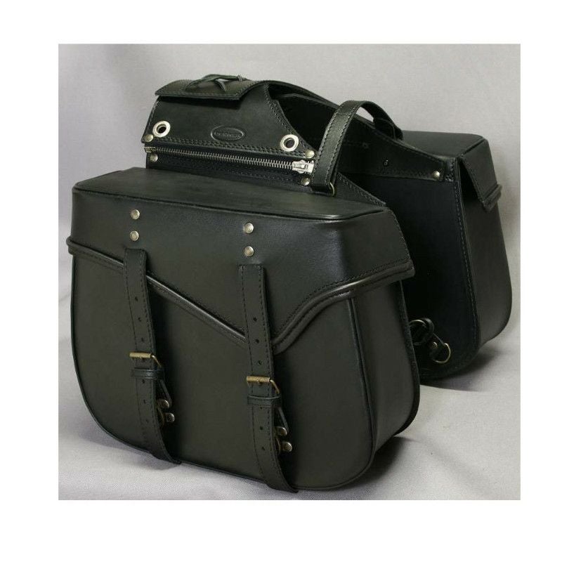 デグナー　レザーサドルバッグ　ブラック　30L（両側）-02